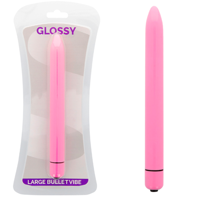 Imagen que nos facilita GLOSSY de su producto erótico GLOSSY - SLIM VIBRADOR ROSA INTENSO para nuestra categoría "JUGUETES BIENESTAR |Vibradores|Mini vibradores".