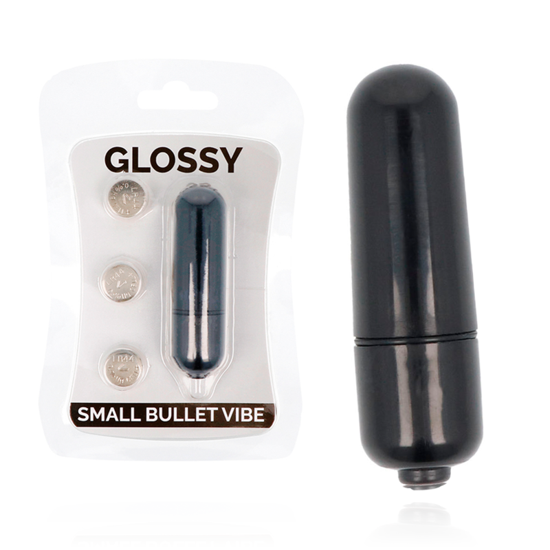 Imagen que nos facilita GLOSSY de su producto erótico GLOSSY - SMALL BALA VIBRADORA NEGRO para nuestra categoría "JUGUETES BIENESTAR |Vibradores|Mini vibradores".