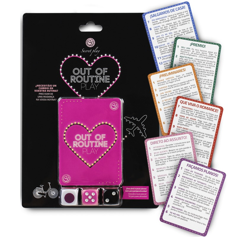 Imagen que nos facilita SECRETPLAY 100% GAMES de su producto erótico SECRETPLAY - JUEGO CAMBIA TU RUTINA VERSION (ES/EN) para nuestra categoría "JUEGOS |Juego de Dados".