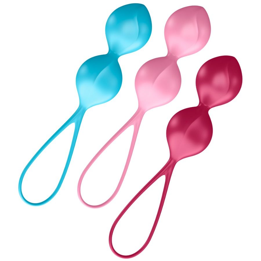 Imagen que nos facilita SATISFYER BALLS de su producto erótico SATISFYER - LOVEBALLS TRAINING SET 2 para nuestra categoría "JUGUETES BIENESTAR |Juguetes para Mujeres|Bolas Chinas|Bolas Silicona".