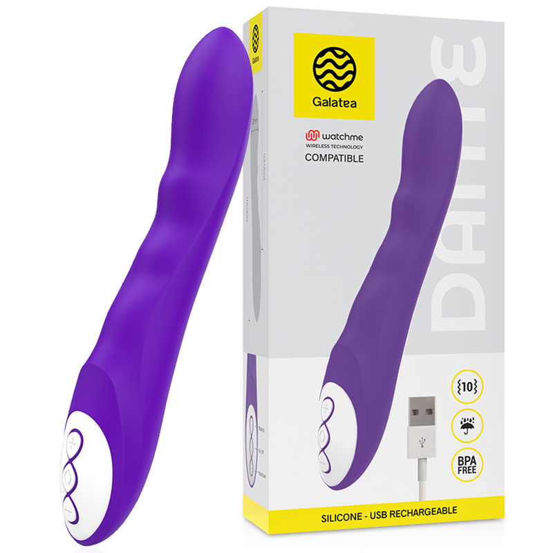 Imagen que nos facilita GALATEA de su producto erótico GALATEA - DANTE VIBRADOR LILA COMPATIBLE CON WATCHME WIRELESS TECHNOLOGY para nuestra categoría "JUGUETES BIENESTAR |Juguetes para Mujeres|Estimuladores".