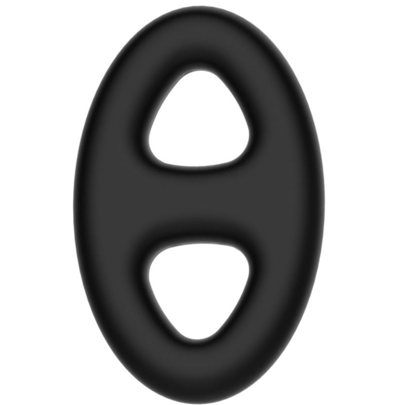 Imagen que nos facilita CRAZY BULL de su producto erótico CRAZY BULL - ANILLO DOBLE SILICONA OVALADO para nuestra categoría "JUGUETES BIENESTAR |Juguetes para Hombres|Accesorios para el pene|Anillos Pene|Anillos sin vibración".