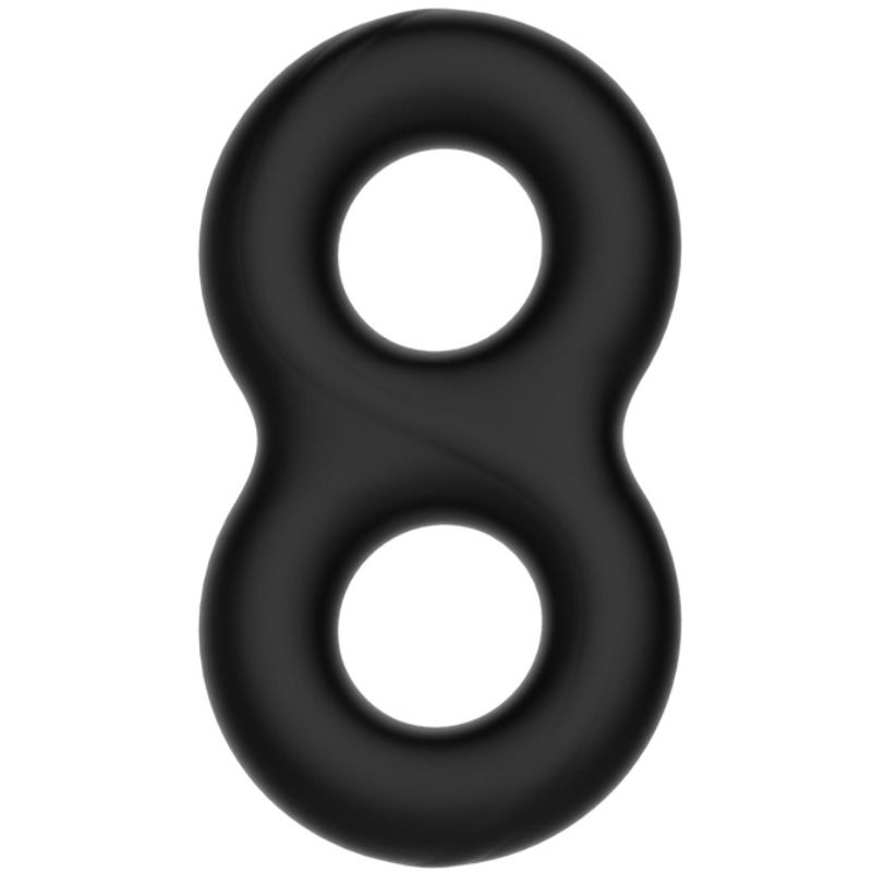 Imagen que nos facilita CRAZY BULL de su producto erótico CRAZY BULL - ANILLO DOBLE SILICONA INFINITY para nuestra categoría "JUGUETES BIENESTAR |Juguetes para Hombres|Accesorios para el pene|Anillos Pene|Anillos sin vibración".