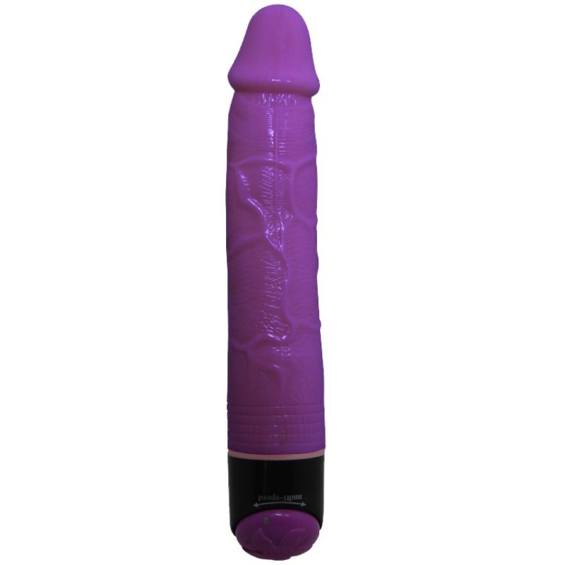 Imagen que nos facilita BAILE de su producto erótico BAILE - COLORFUL SEX VIBRADOR REALÍSTICO LILA 23 CM para nuestra categoría "JUGUETES BIENESTAR |Vibradores|Vibradores Realisticos".