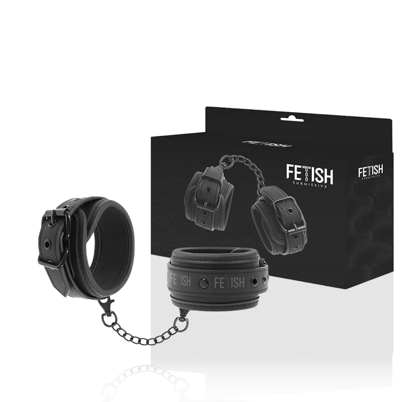 Imagen que nos facilita FETISH SUBMISSIVE BONDAGE de su producto erótico FETISH SUBMISSIVE - ESPOSAS CUERO VEGANO CON FORRO DE NEOPRENO para nuestra categoría "BDSM & BONDAGE |Bondage|Esposas".