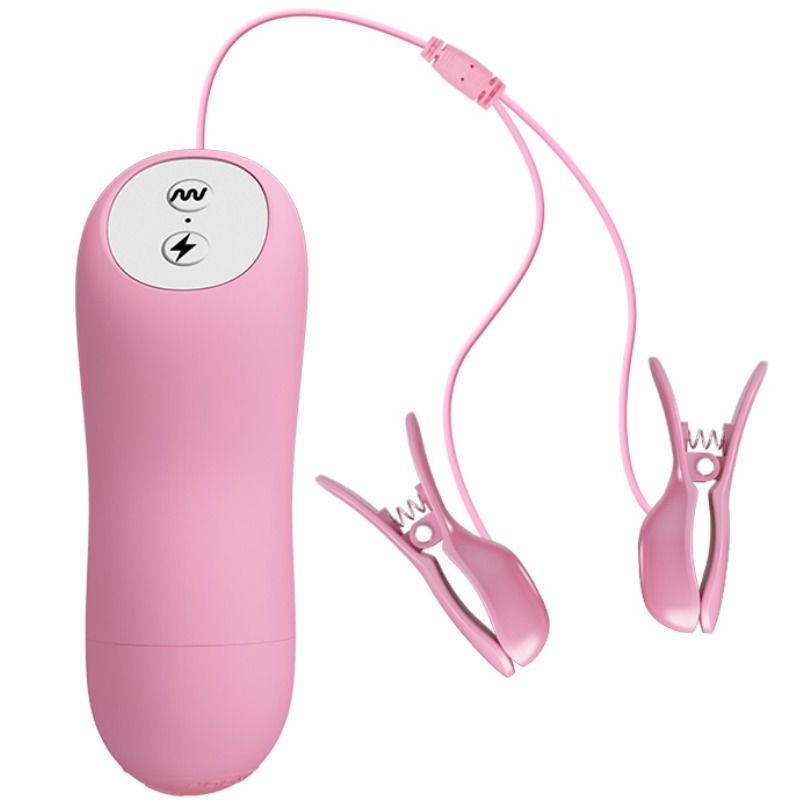 Imagen que nos facilita BAILE de su producto erótico BAILE - ROMANTIC WAVE PINZAS CON VIBRACIÓN Y ELECTROSHOCK para nuestra categoría "JUGUETES BIENESTAR |Vibradores|Mini vibradores".