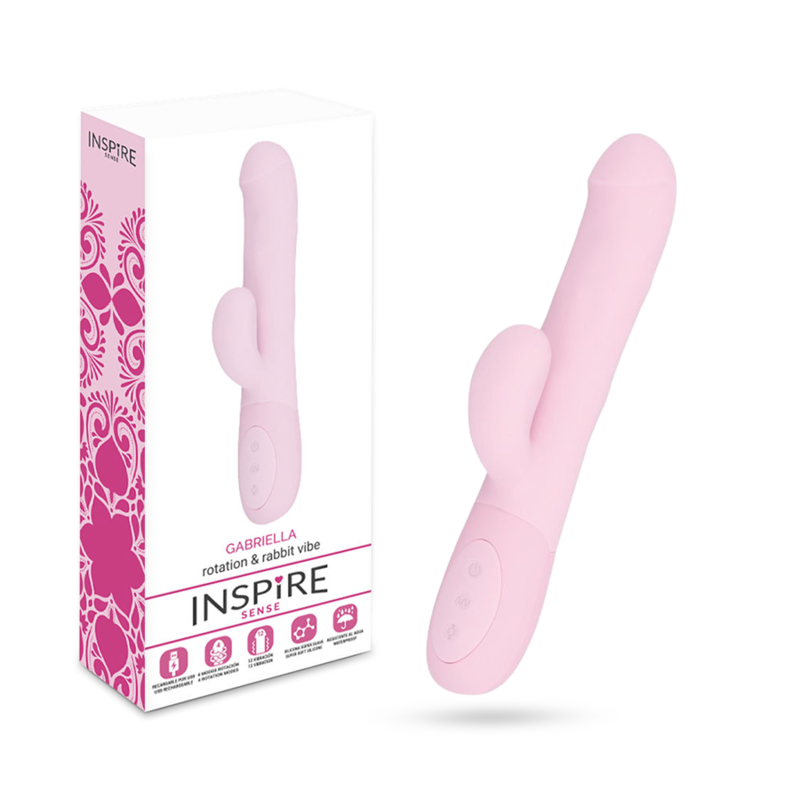 Imagen que nos facilita INSPIRE de su producto erótico INSPIRE SENSE - GABRIELLA VIBRADOR ROSA para nuestra categoría "JUGUETES BIENESTAR |Vibradores|Vibradores Rabbit".