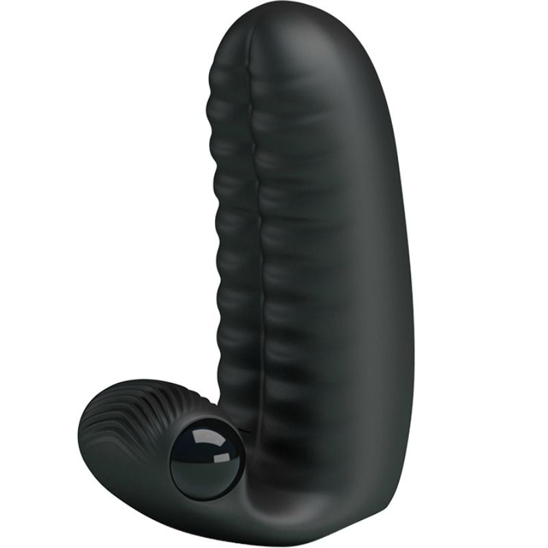 Imagen que nos facilita PRETTY LOVE de su producto erótico PRETTY LOVE - ABBOTT DEDAL ESTIMULADOR NEGRO para nuestra categoría "JUGUETES BIENESTAR |Vibradores|Vibradores Dedo".