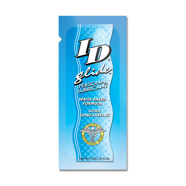 Imagen que nos facilita ID GLIDE de su producto erótico ID GLIDE - LUBRICANTE BASE AGUA MONODOSIS 7.5ML para nuestra categoría "DROGUERÍA |Lubricantes|Monodosis".