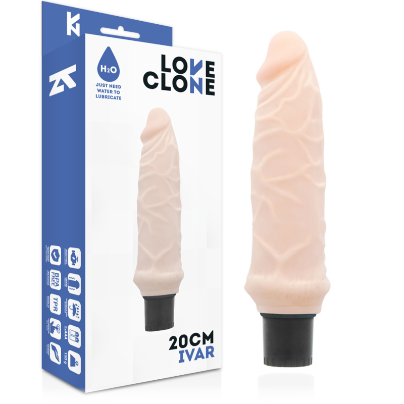 Imagen que nos facilita LOVECLONE de su producto erótico LOVECLONE - IVAR VIBRADOR REALÍSTICO SELF LUBRICATION 20 CM -O- 3.7 CM para nuestra categoría "JUGUETES BIENESTAR |Vibradores|Vibradores Realisticos".