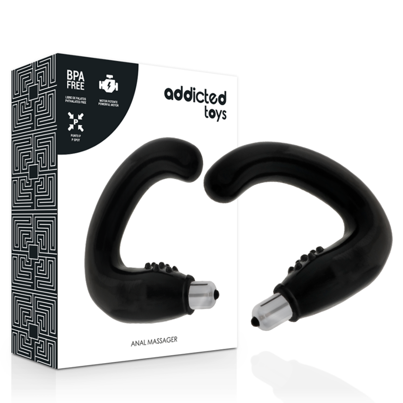 Imagen que nos facilita ADDICTED TOYS de su producto erótico ADDICTED TOYS - ANAL MASSAGER NEGRO para nuestra categoría "JUGUETES BIENESTAR |Anal|Vibradores Anales".