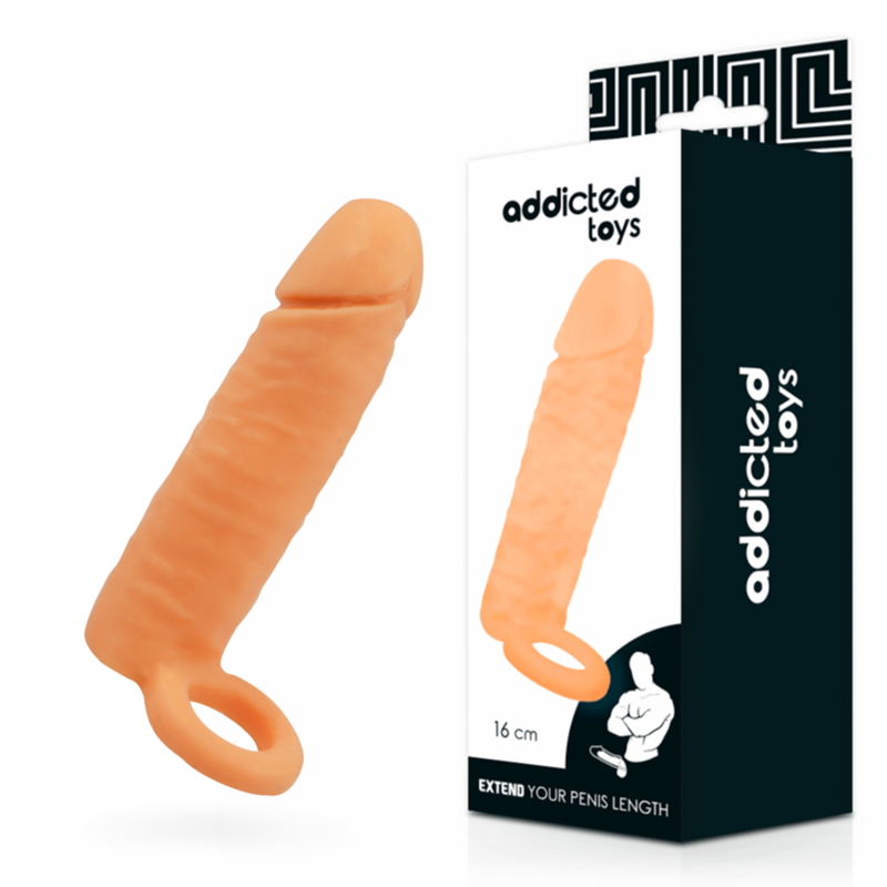 Imagen que nos facilita ADDICTED TOYS de su producto erótico ADDICTED TOYS - EXTENSIÓN PENE 16 CM para nuestra categoría "JUGUETES BIENESTAR |Juguetes para Hombres|Accesorios para el pene|Fundas Pene con Extensión".