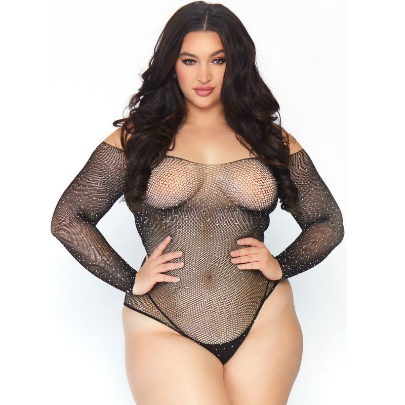 Imagen que nos facilita LEG AVENUE BODYSTOCKINGS de su producto erótico LEG AVENUE - CRYSTALIZED FISHNET BODYSTOCKING 1X-2X para nuestra categoría "MODA & LENCERÍA|Lencería Mujer|Lencería Picante|Bodystocking".