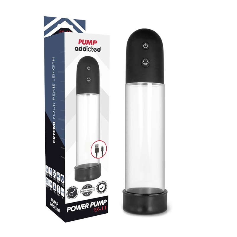 Imagen que nos facilita PUMP ADDICTED de su producto erótico PUMP ADDICTED - BOMBA ERECCIÓN RX11 AUTOMATICA para nuestra categoría "JUGUETES BIENESTAR |Juguetes para Hombres|Accesorios para el pene|Bomba Alargadora Pene".