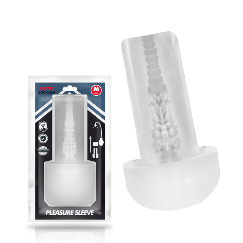 Imagen que nos facilita PUMP ADDICTED de su producto erótico PUMP ADDICTED - PLEASURE SLEEVE SERIE MANUAL para nuestra categoría "JUGUETES BIENESTAR |Juguetes para Hombres|Accesorios para el pene|Bomba Alargadora Pene".