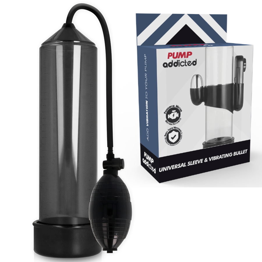 Imagen que nos facilita PUMP ADDICTED de su producto erótico PUMP ADDICTED - BOMBA ERECCIÓN RX3 NEGRO CON VIBRADOR para nuestra categoría "JUGUETES BIENESTAR |Juguetes para Hombres|Accesorios para el pene|Bomba Alargadora Pene".