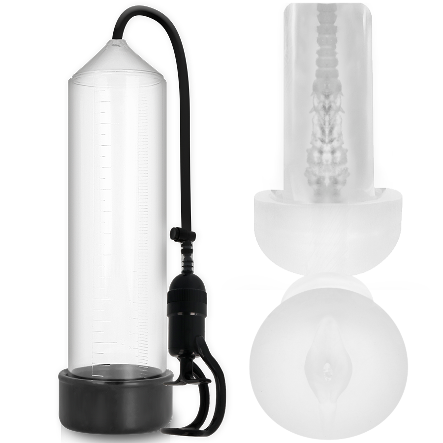 Imagen que nos facilita PUMP ADDICTED de su producto erótico PUMP ADDICTED - BOMBA ERECCIÓN RX5 TRANSPARENTE CON MASTURBADOR para nuestra categoría "JUGUETES BIENESTAR |Juguetes para Hombres|Accesorios para el pene|Bomba Alargadora Pene".
