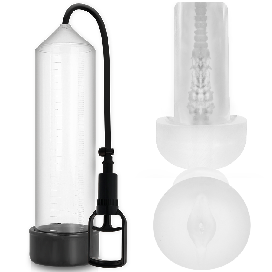 Imagen que nos facilita PUMP ADDICTED de su producto erótico PUMP ADDICTED - BOMBA ERECCIÓN RX7 TRANSPARENTE CON MASTURBADOR para nuestra categoría "JUGUETES BIENESTAR |Juguetes para Hombres|Accesorios para el pene|Bomba Alargadora Pene".
