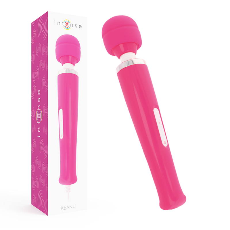 Imagen que nos facilita INTENSE FUN de su producto erótico INTENSE - KEANU WAND MASAJEADOR ROSA para nuestra categoría "JUGUETES BIENESTAR |Vibradores|Vibradores HI-TECH".