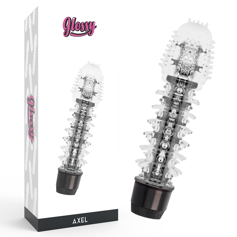 Imagen que nos facilita GLOSSY de su producto erótico GLOSSY - AXEL VIBRADOR NEGRO para nuestra categoría "JUGUETES BIENESTAR |Vibradores|Vibradores Clasicos anales o vaginales".