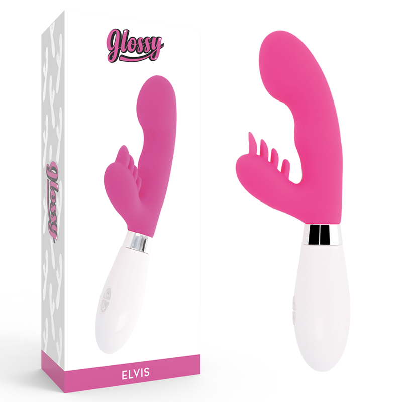 Imagen que nos facilita GLOSSY de su producto erótico GLOSSY - RABBIT ELVIS ROSA para nuestra categoría "JUGUETES BIENESTAR |Vibradores|Vibradores Rabbit".