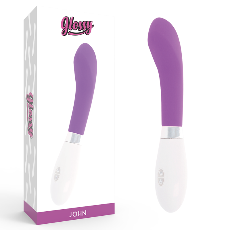 Imagen que nos facilita GLOSSY de su producto erótico GLOSSY - JOHN VIBRADOR LILA para nuestra categoría "JUGUETES BIENESTAR |Vibradores|Vibradores Punto G".