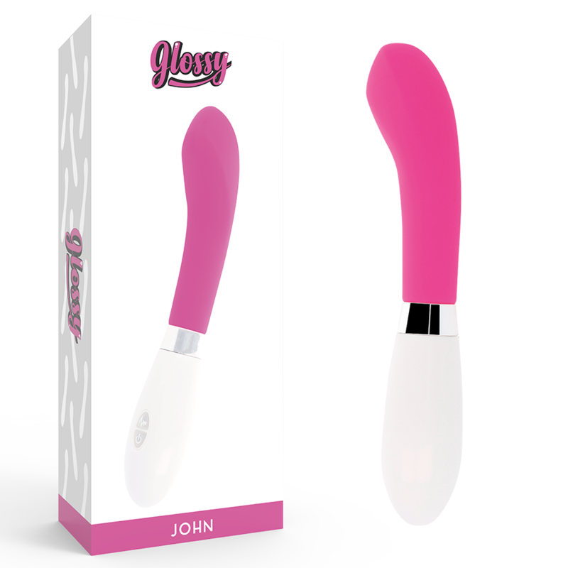 Imagen que nos facilita GLOSSY de su producto erótico GLOSSY - JOHN VIBRADOR ROSA para nuestra categoría "JUGUETES BIENESTAR |Vibradores|Vibradores Punto G".