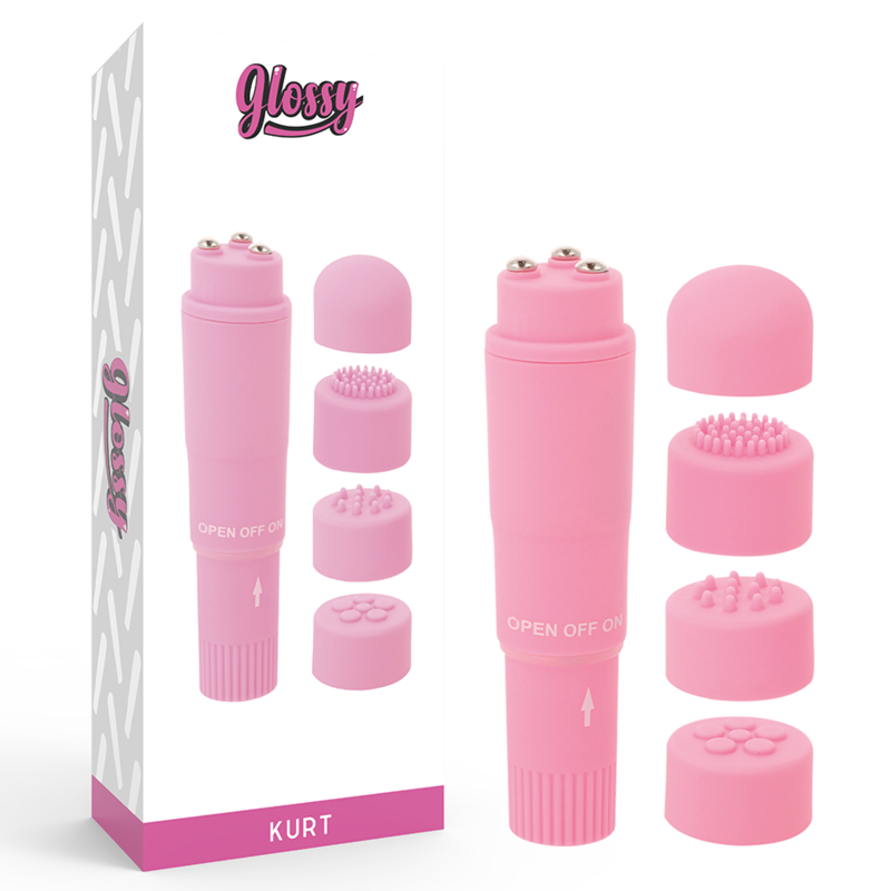 Imagen que nos facilita GLOSSY de su producto erótico GLOSSY - POCKET  KURT MASAJEADOR ROSA para nuestra categoría "JUGUETES BIENESTAR |Vibradores|Mini vibradores".
