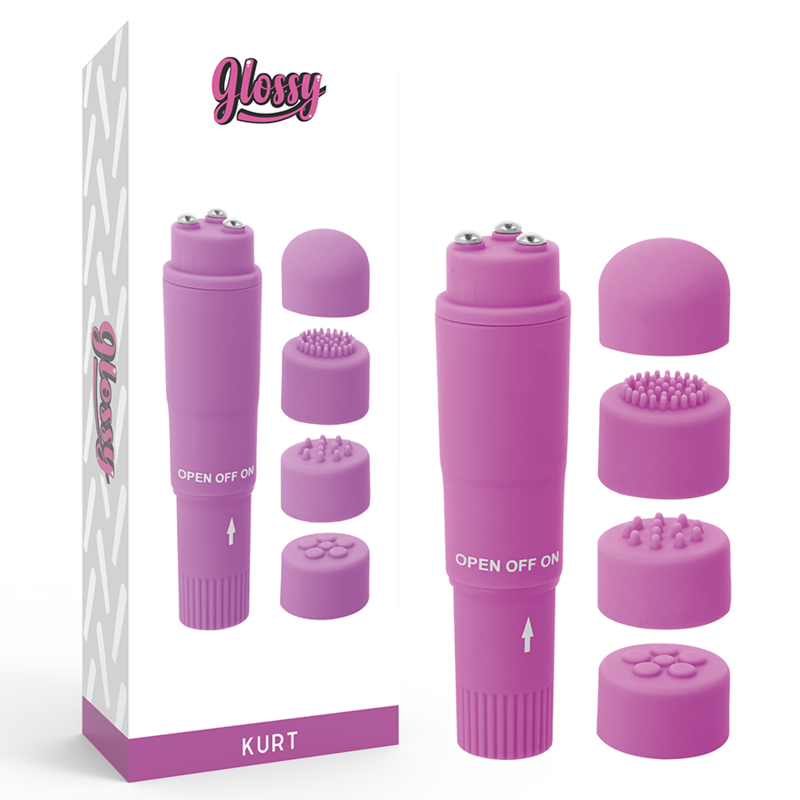 Imagen que nos facilita GLOSSY de su producto erótico GLOSSY - POCKET  KURT MASAJEADOR LILA para nuestra categoría "JUGUETES BIENESTAR |Vibradores|Mini vibradores".