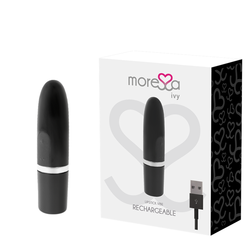 Imagen que nos facilita MORESSA de su producto erótico MORESSA - IVY MASAJEADOR SIMULADOR LABIAL DE VIAJE NEGRO para nuestra categoría "JUGUETES BIENESTAR |Vibradores|Mini vibradores".