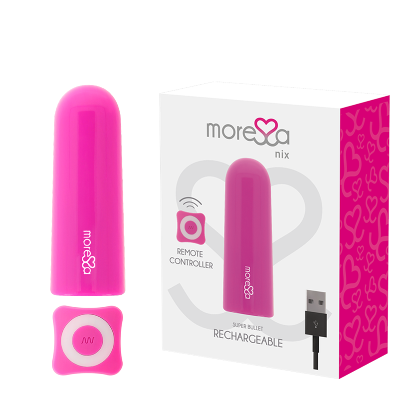 Imagen que nos facilita MORESSA de su producto erótico MORESSA - NIX POTENTE VIBRADOR MULTI JUEGOS CONTROL REMOTO ROSA para nuestra categoría "JUGUETES BIENESTAR |Vibradores|Vibradores control remoto".