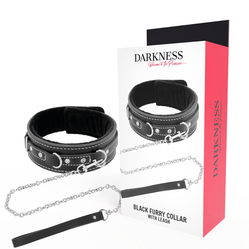 Imagen que nos facilita DARKNESS BONDAGE de su producto erótico DARKNESS - COLLAR LEATHER CON CORREA ALTA CALIDAD para nuestra categoría "BDSM & BONDAGE |Bondage|Collares".