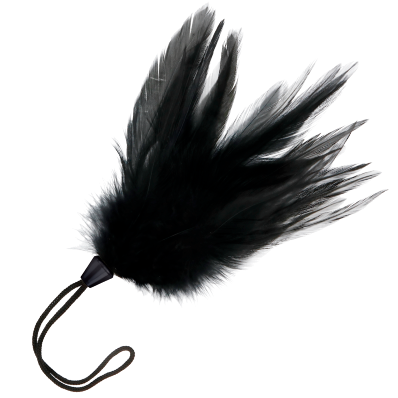 Imagen que nos facilita DARKNESS SENSATIONS de su producto erótico DARKNESS - PLUMA ESTIMULADORA NEGRO 17 CM para nuestra categoría "MODA & LENCERÍA|Lencería Mujer|Accesorios|Boas y Plumas".