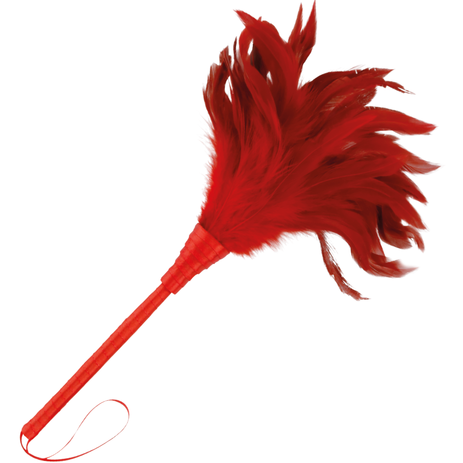 Imagen que nos facilita DARKNESS SENSATIONS de su producto erótico DARKNESS - PLUMA ESTIMULADORA ROJO 24CM para nuestra categoría "MODA & LENCERÍA|Lencería Mujer|Accesorios|Boas y Plumas".