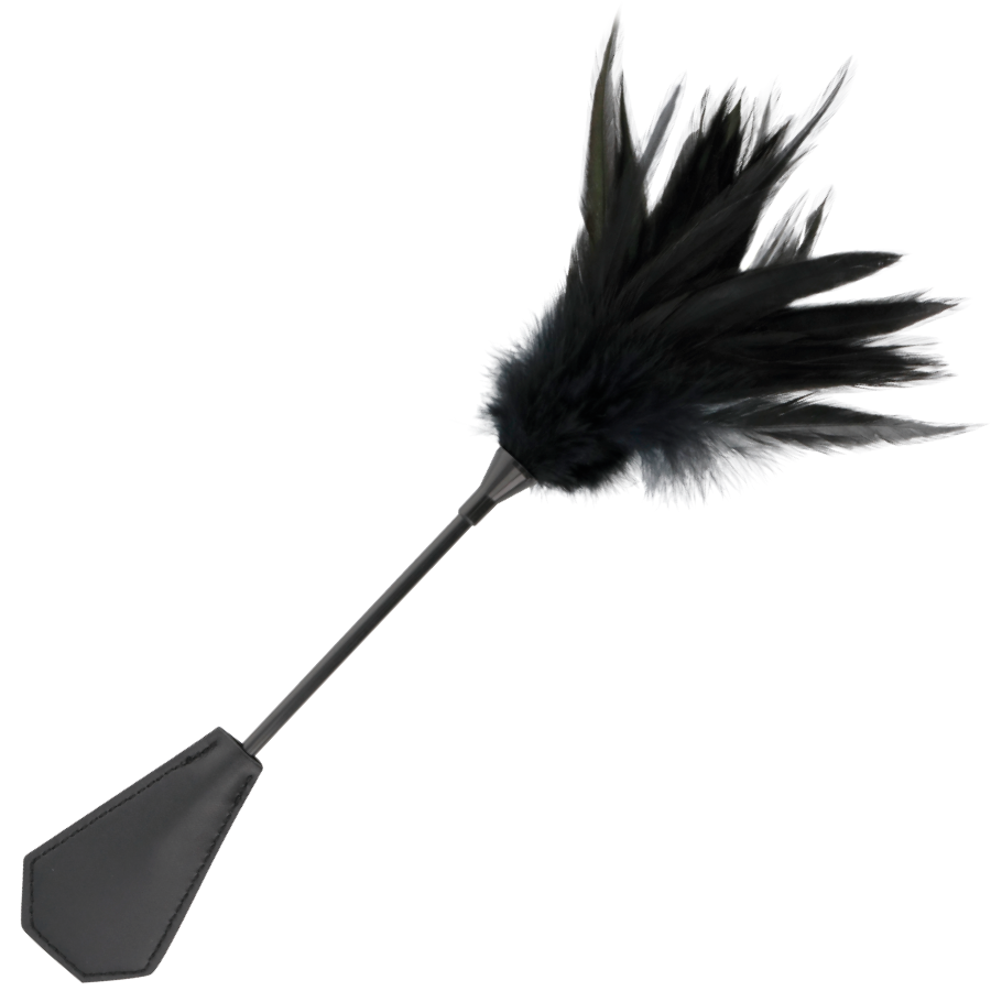 Imagen que nos facilita DARKNESS SENSATIONS de su producto erótico DARKNESS - FUSTA CON PLUMA NEGRO para nuestra categoría "MODA & LENCERÍA|Lencería Mujer|Accesorios|Boas y Plumas".