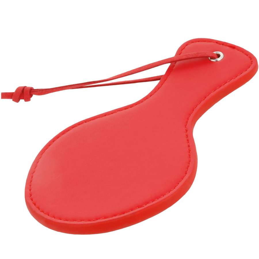 Imagen que nos facilita DARKNESS SENSATIONS de su producto erótico DARKNESS - PALA ROJA FETISH REDONDEADA para nuestra categoría "BDSM & BONDAGE |Artículos BDSM|Palas BDSM".