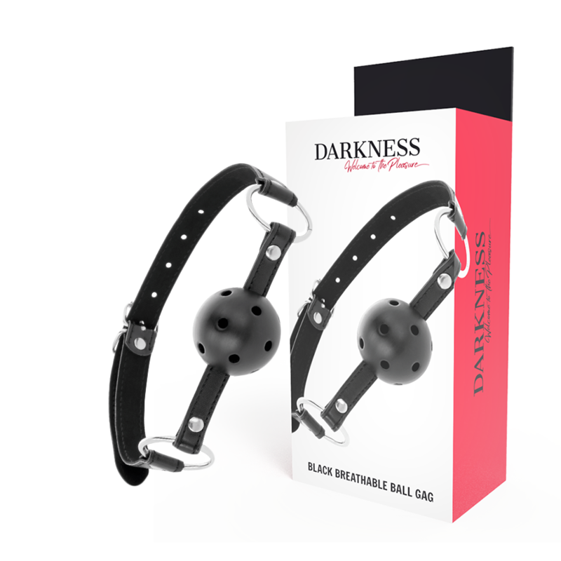 Imagen que nos facilita DARKNESS BONDAGE de su producto erótico DARKNESS - MORDAZA TRANSPIRABLE NEGRO para nuestra categoría "BDSM & BONDAGE |Bondage|Mordazas".
