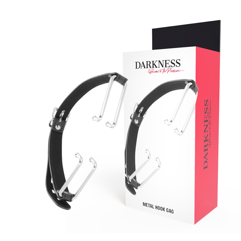 Imagen que nos facilita DARKNESS BONDAGE de su producto erótico DARKNESS - MORDAZA CON GANCHO NEGRO para nuestra categoría "BDSM & BONDAGE |Bondage|Mordazas".