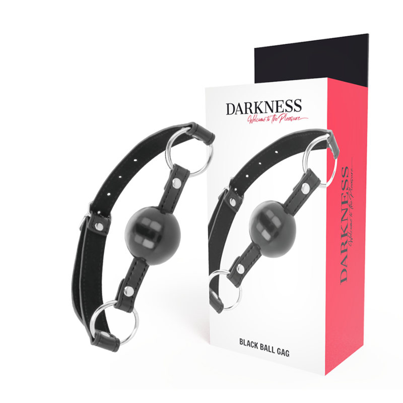 Imagen que nos facilita DARKNESS BONDAGE de su producto erótico DARKNESS - MORDAZA BOLA NEGRA para nuestra categoría "BDSM & BONDAGE |Bondage|Mordazas".