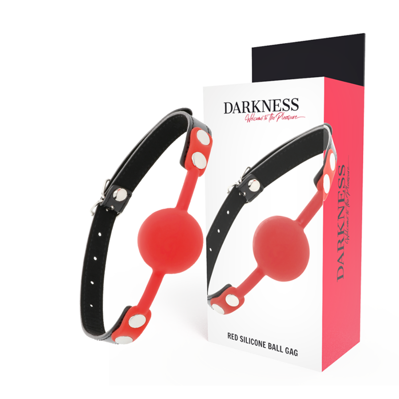 Imagen que nos facilita DARKNESS BONDAGE de su producto erótico DARKNESS - MORDAZA  SILICONA ROJO para nuestra categoría "BDSM & BONDAGE |Bondage|Mordazas".