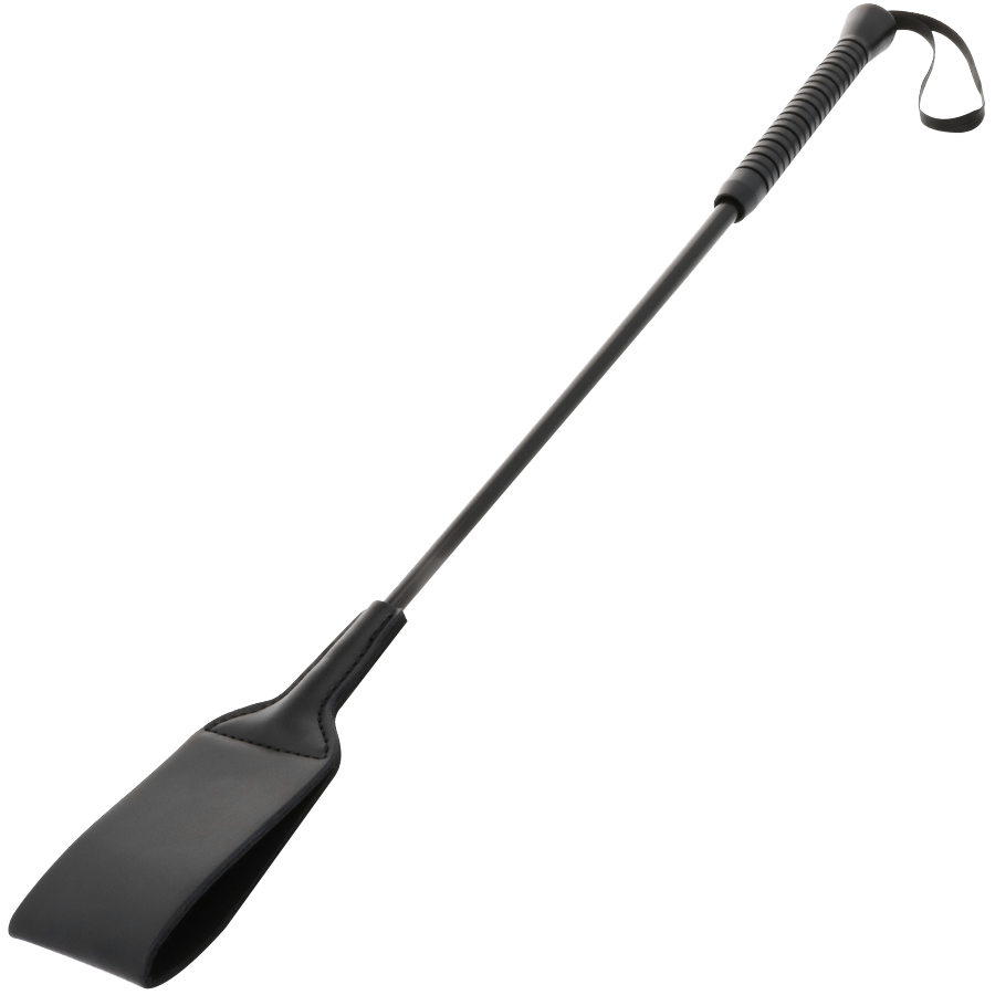 Imagen que nos facilita DARKNESS SENSATIONS de su producto erótico DARKNESS - FETISH FUSTA NEGRO BDSM ANCHA para nuestra categoría "BDSM & BONDAGE |Artículos BDSM|Látigos Golpes Suaves".