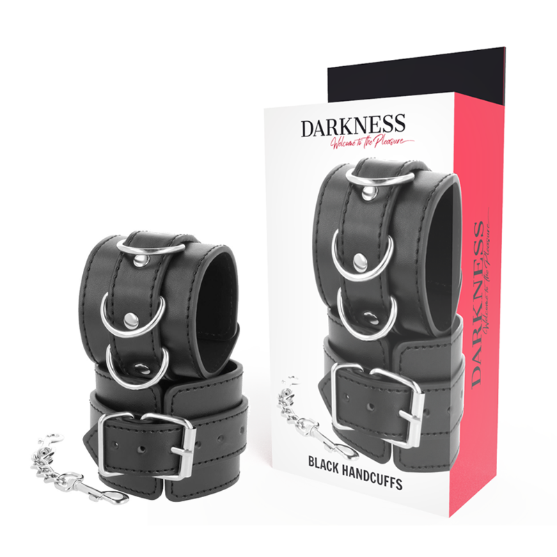 Imagen que nos facilita DARKNESS BONDAGE de su producto erótico DARKNESS - ESPOSAS MANOS NEGRO para nuestra categoría "BDSM & BONDAGE |Bondage|Esposas".