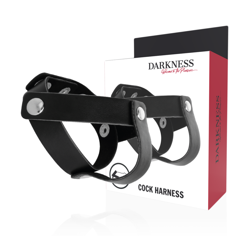 Imagen que nos facilita DARKNESS SENSATIONS de su producto erótico DARKNESS - ANILLO DE PIEL PARA PENE Y TESTÍCULOS para nuestra categoría "JUGUETES BIENESTAR |Juguetes para Hombres|Accesorios para el pene|Anillos Pene|Anillos sin vibración".