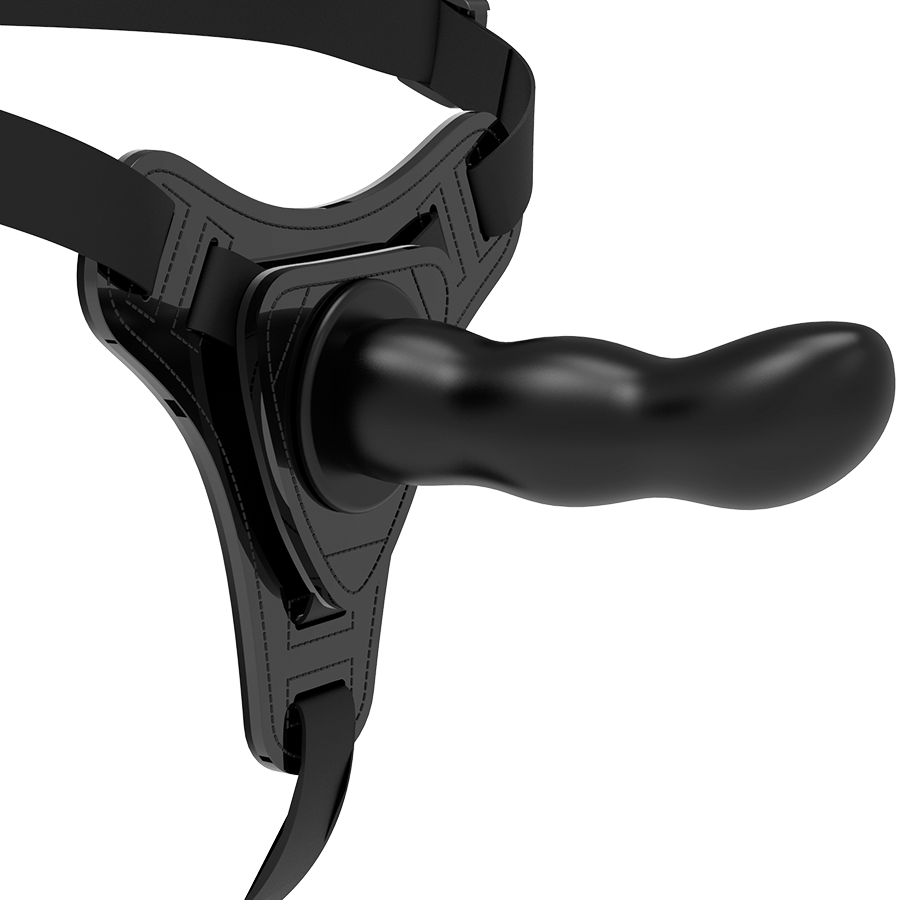 Imagen que nos facilita FETISH SUBMISSIVE HARNESS de su producto erótico FETISH SUBMISSIVE HARNESS - SILICONA NEGRO G-SPOT 16 CM para nuestra categoría "JUGUETES BIENESTAR |Arneses|Arneses sin Vibración".