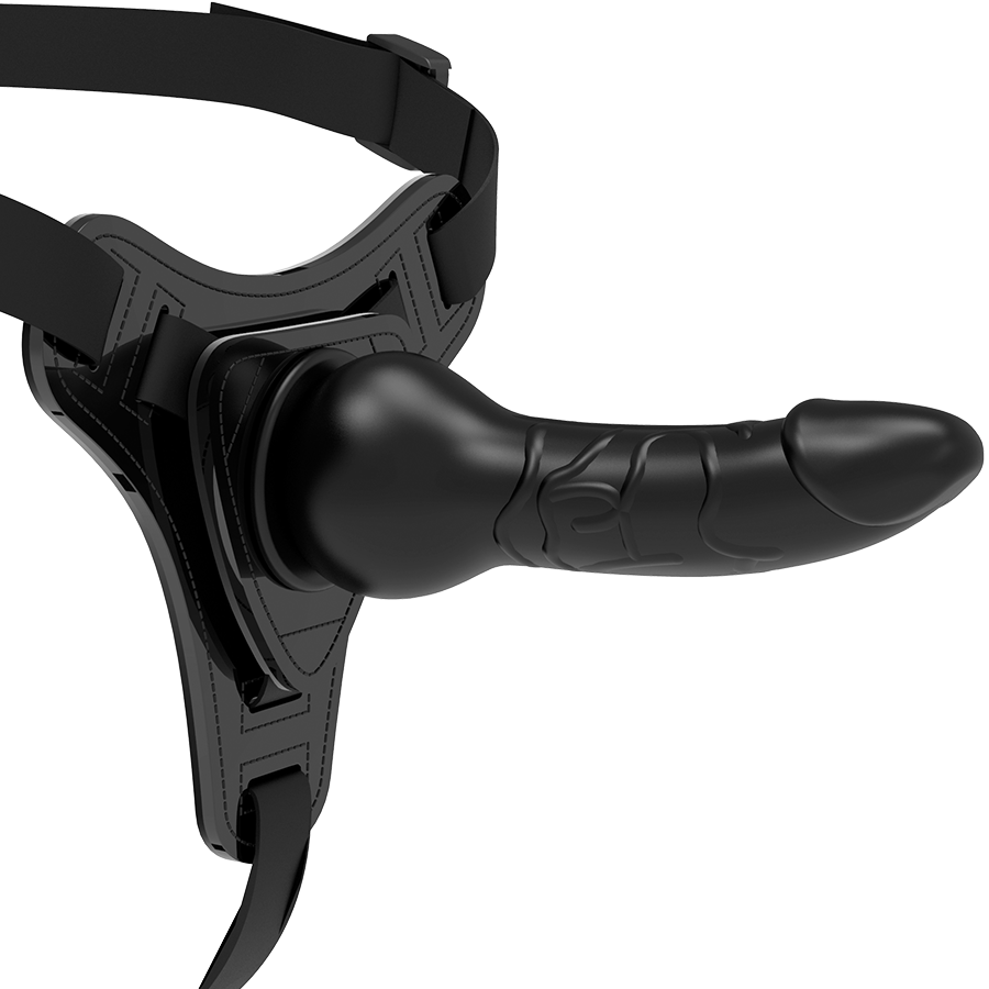 Imagen que nos facilita FETISH SUBMISSIVE HARNESS de su producto erótico FETISH SUBMISSIVE HARNESS - SILICONA NEGRO REALISTIC 16 CM para nuestra categoría "JUGUETES BIENESTAR |Arneses|Arneses sin Vibración".