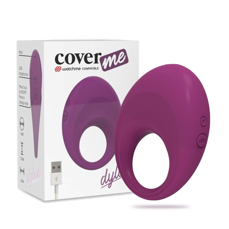 Imagen que nos facilita COVERME de su producto erótico COVERME - DYLAN ANILLO RECARGABLE COMPATIBLE CON WATCHME WIRELESS TECHNOLOGY para nuestra categoría "JUGUETES BIENESTAR |Juguetes para Hombres|Accesorios para el pene|Anillos Pene|Anillos con Vibración".