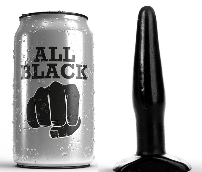 Imagen que nos facilita ALL BLACK de su producto erótico ALL BLACK - PLUG NEGRO 11 CM para nuestra categoría "JUGUETES BIENESTAR |Anal|Plugs Anales".