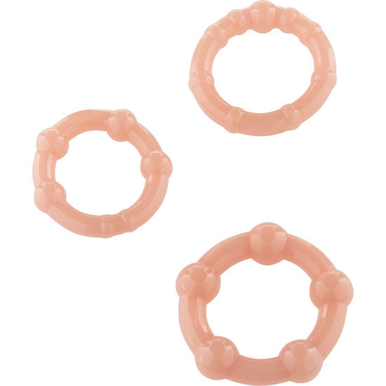 Imagen que nos facilita SEVEN CREATIONS de su producto erótico SEVEN CREATIONS - JUEGO TRES ANILLOS PENE SKIN para nuestra categoría "JUGUETES BIENESTAR |Juguetes para Hombres|Accesorios para el pene".
