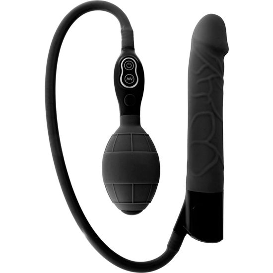Imagen que nos facilita SEVEN CREATIONS de su producto erótico SEVEN CREATIONS - VIBRADOR HINCHABLE NEGRO para nuestra categoría "JUGUETES BIENESTAR |Vibradores|100% Sumergible".
