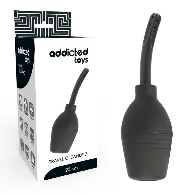 Imagen que nos facilita ADDICTED TOYS de su producto erótico ADDICTED TOYS - SQUEEZE PERA LIMPIEZA ANAL NEGRO para nuestra categoría "DROGUERÍA |Desinfección  y Mantenimiento |Limpieza íntima".